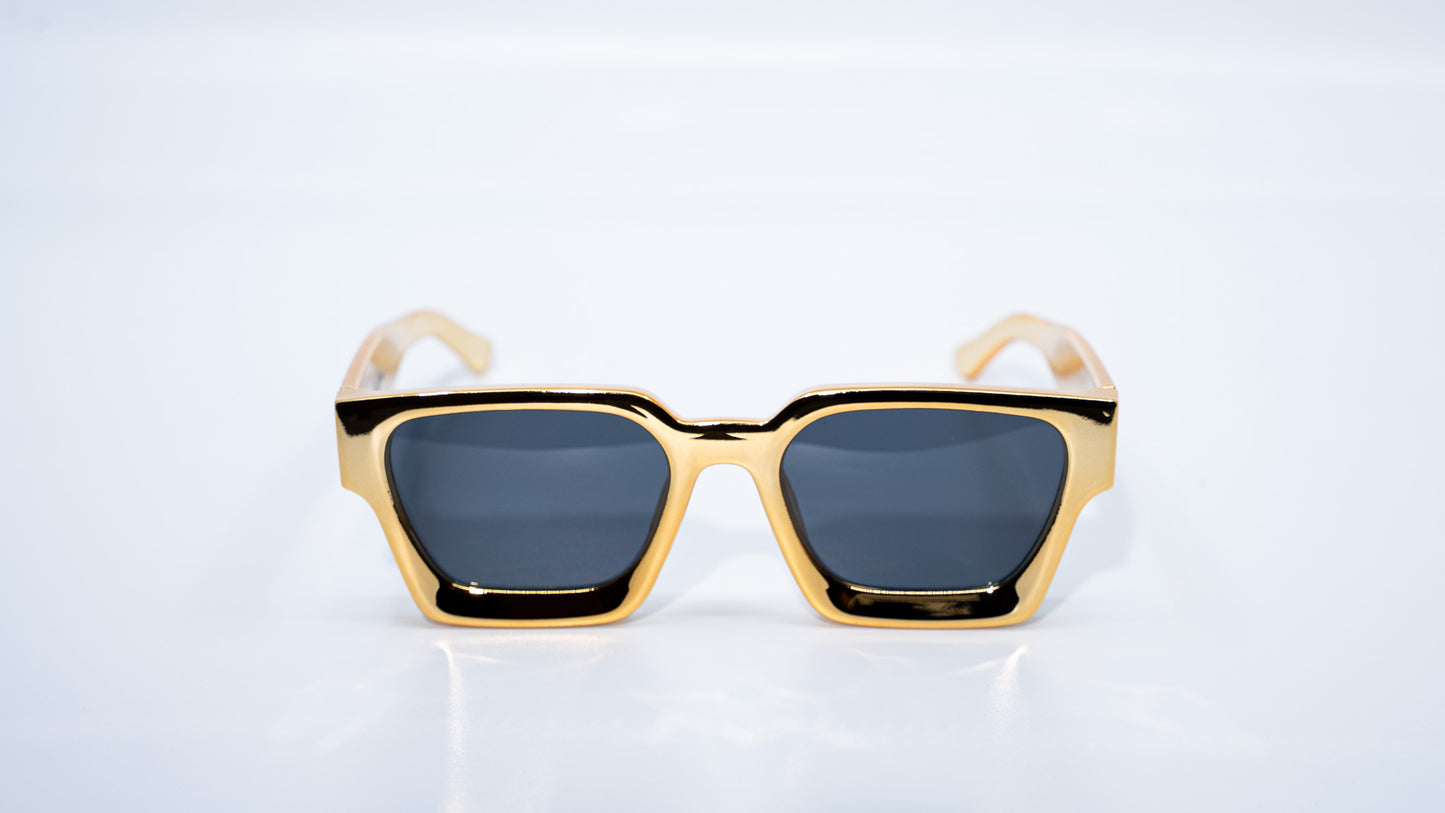 24k Gold Square Frame Sunglasses