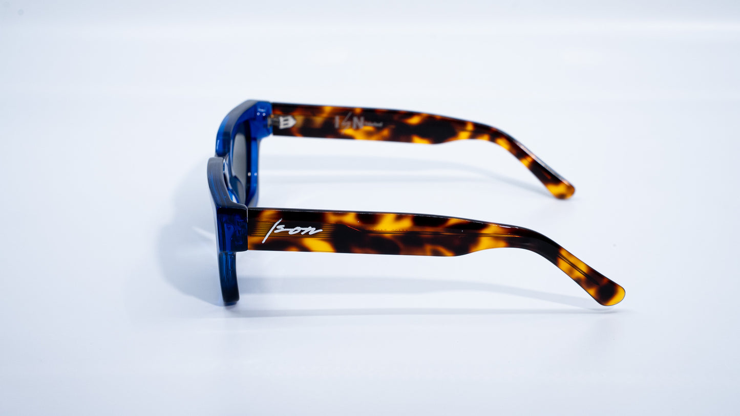 Blue Tortoise Plant Based Polarized - Luxury Square Sunglasses