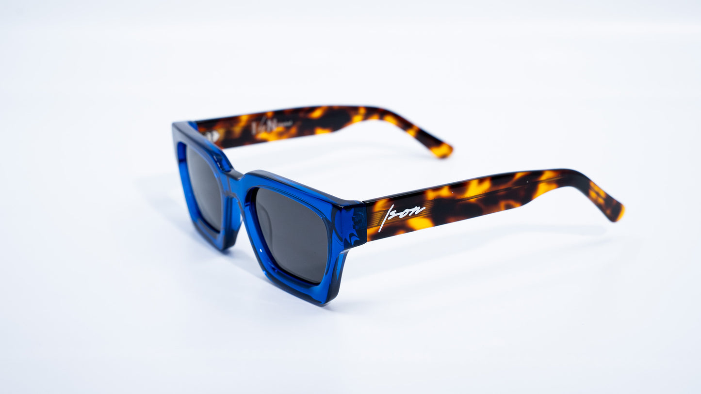 Blue Tortoise Plant Based Polarized - Luxury Square Sunglasses