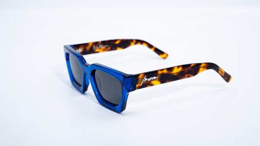 Blue Tortoise Plant Based Polarized - Luxury Square Sunglasses