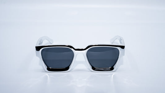 Chrome Square Frame Luxury Sunglasses