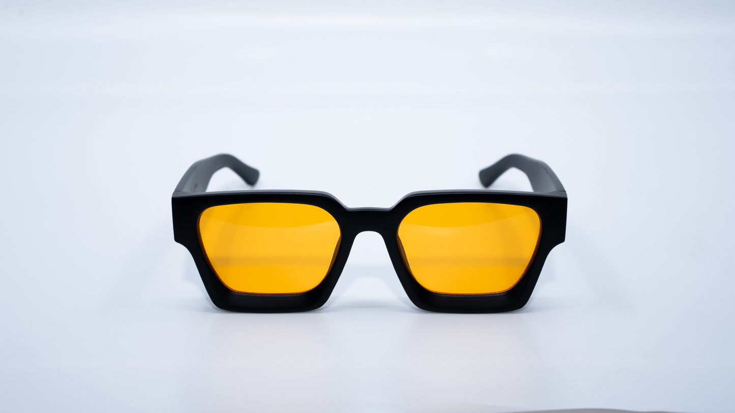 Matte Golden Hour - Luxury Square Sunglasses