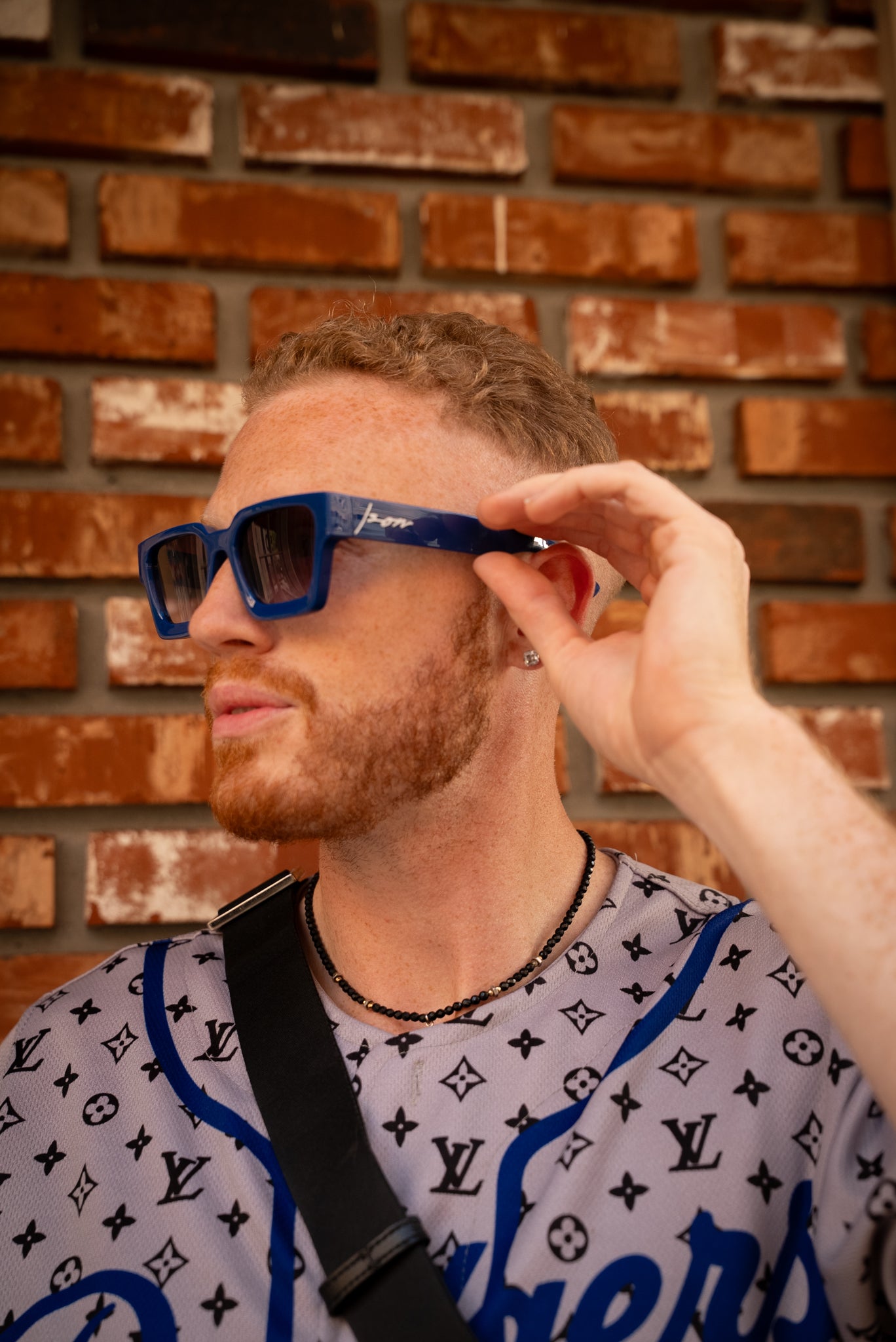 Royal Blue Sunglasses – Deep Blue Square Frame with Gradient Lens