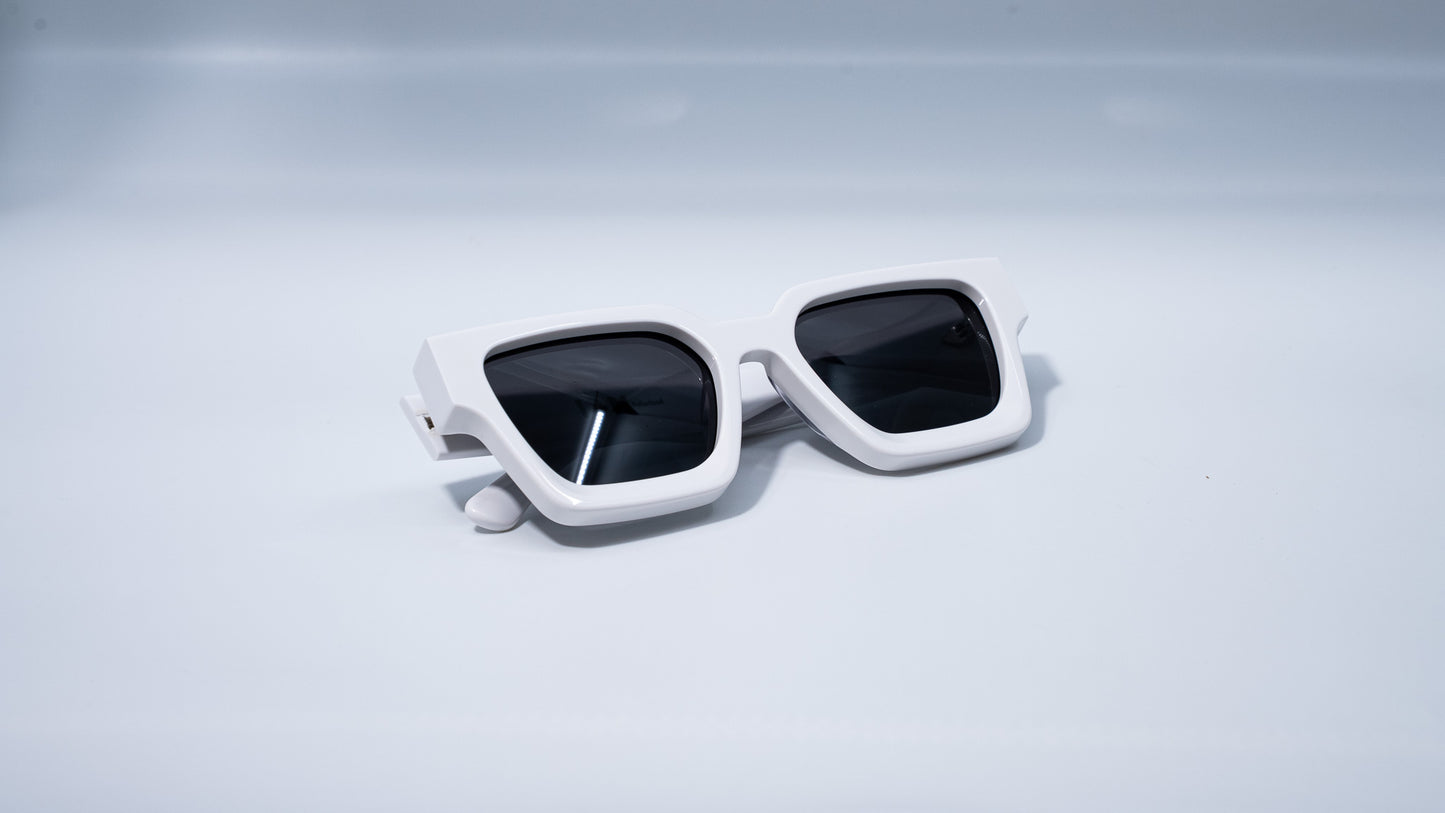 Polar White Plant Based Polarized - Luxury Square Sunglasses