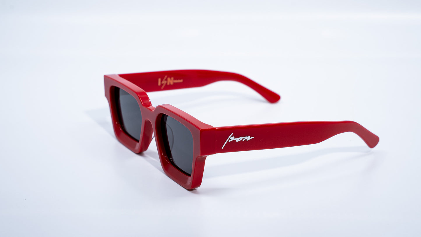 Race Red Plant Based Polarized - Luxury Square Sunglasses