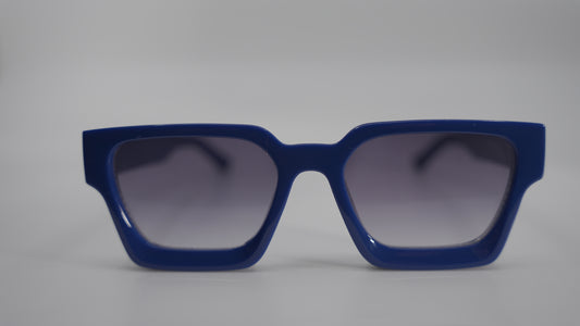 Royal Blue Sunglasses – Deep Blue Square Frame with Gradient Lens
