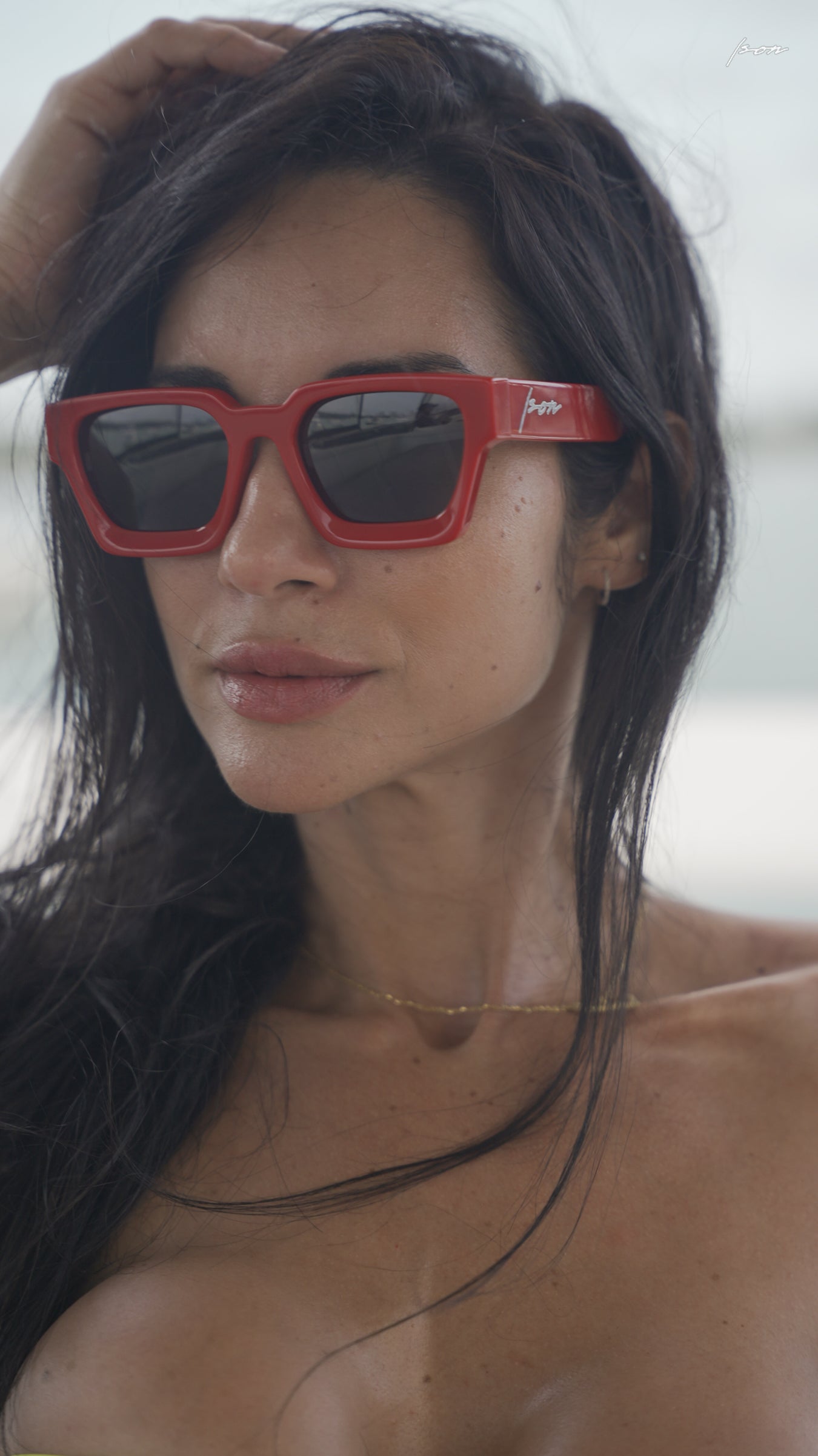 Race Red Plant Based Polarized - Luxury Square Sunglasses