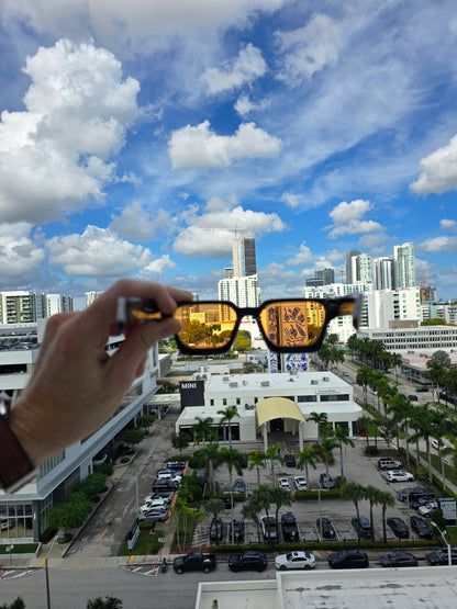 Matte Golden Hour - Luxury Square Sunglasses