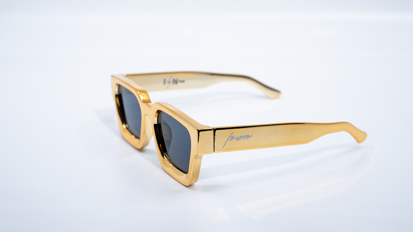 24k Gold Square Frame Sunglasses