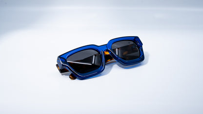 Blue Tortoise Plant Based Polarized - Luxury Square Sunglasses