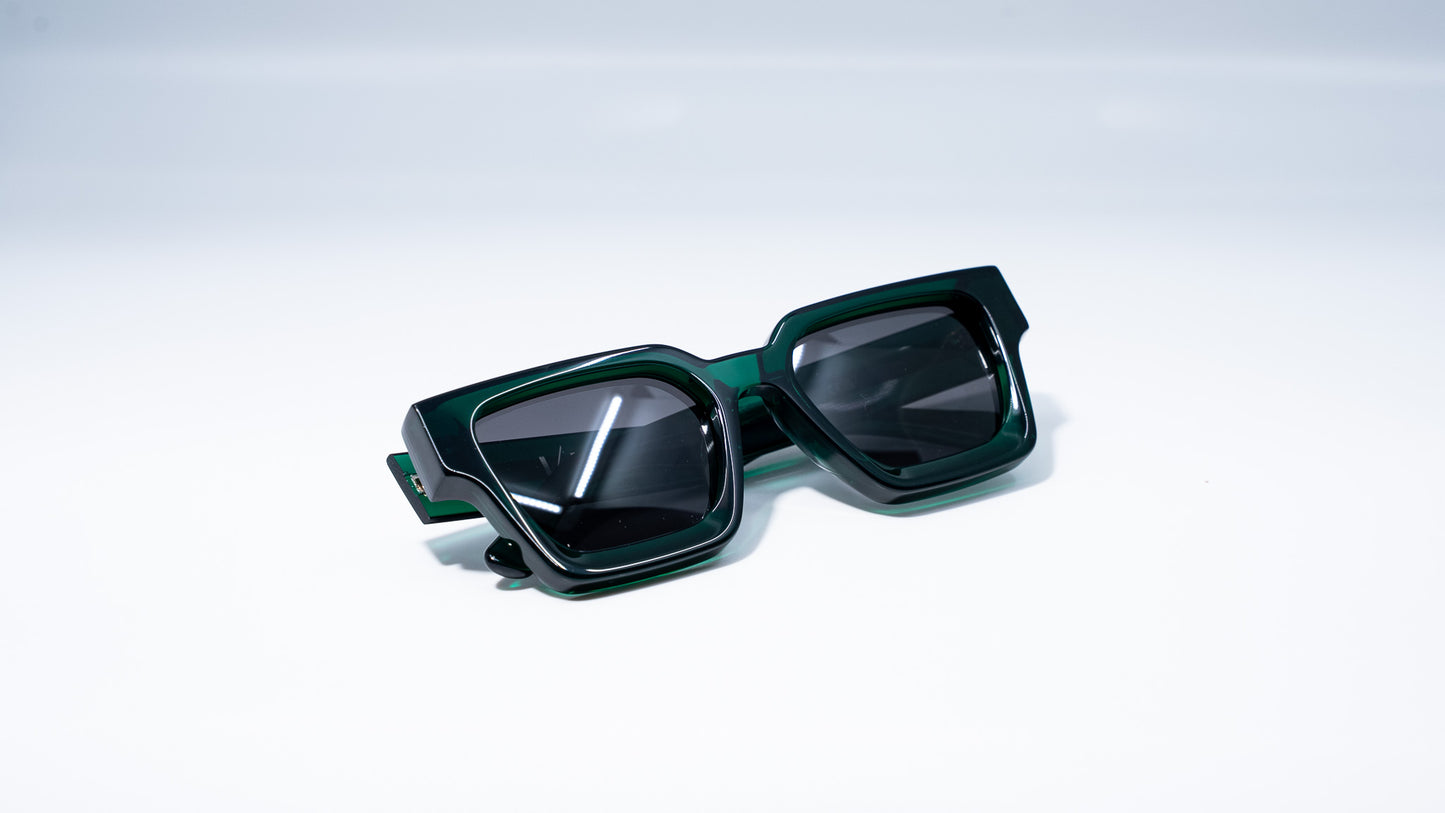 Emerald Green Plant Based Polarized - Luxury Square Sunglasses