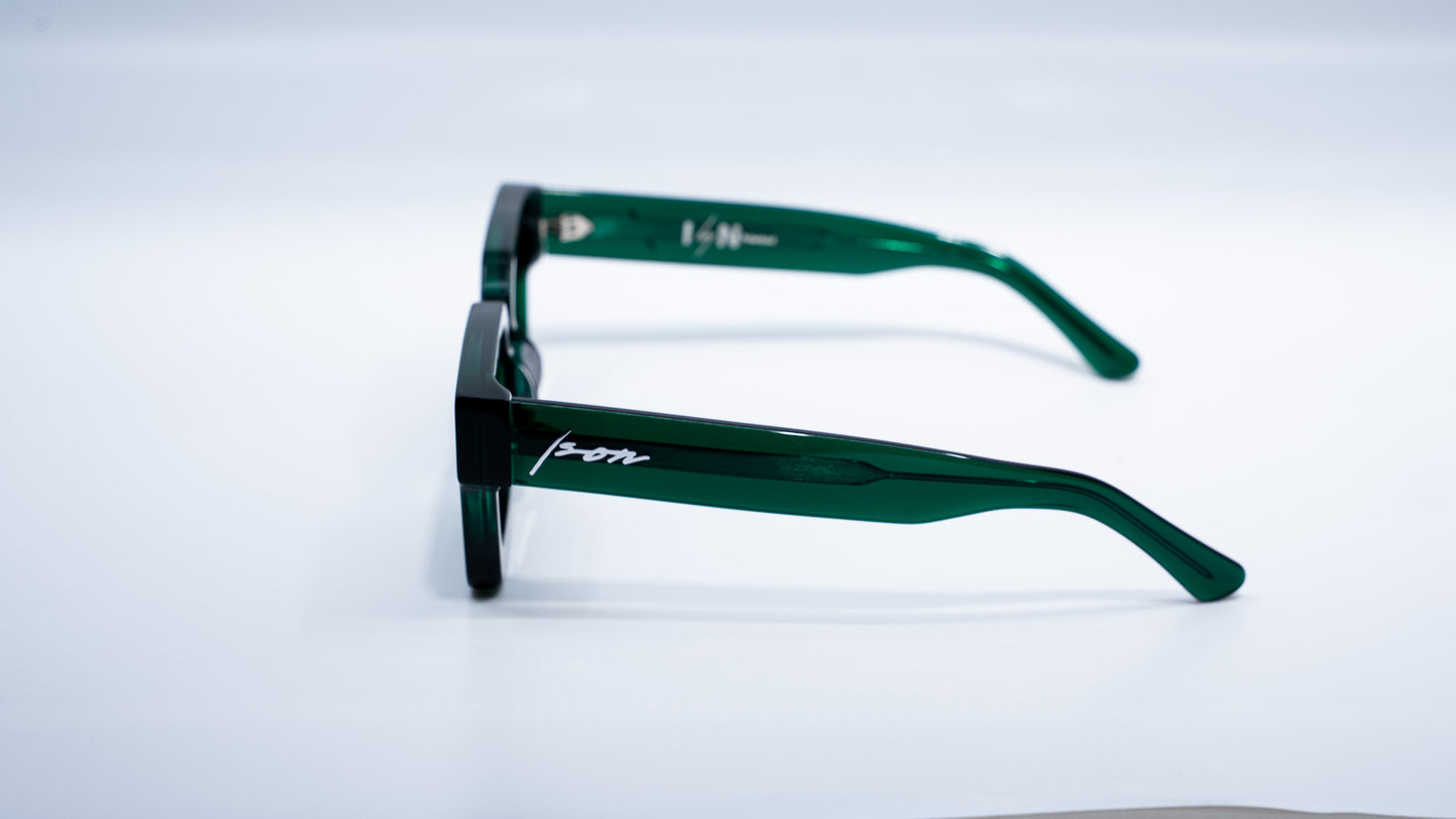 Emerald Green Plant Based Polarized - Luxury Square Sunglasses