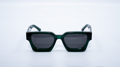 Emerald Green Plant Based Polarized - Luxury Square Sunglasses