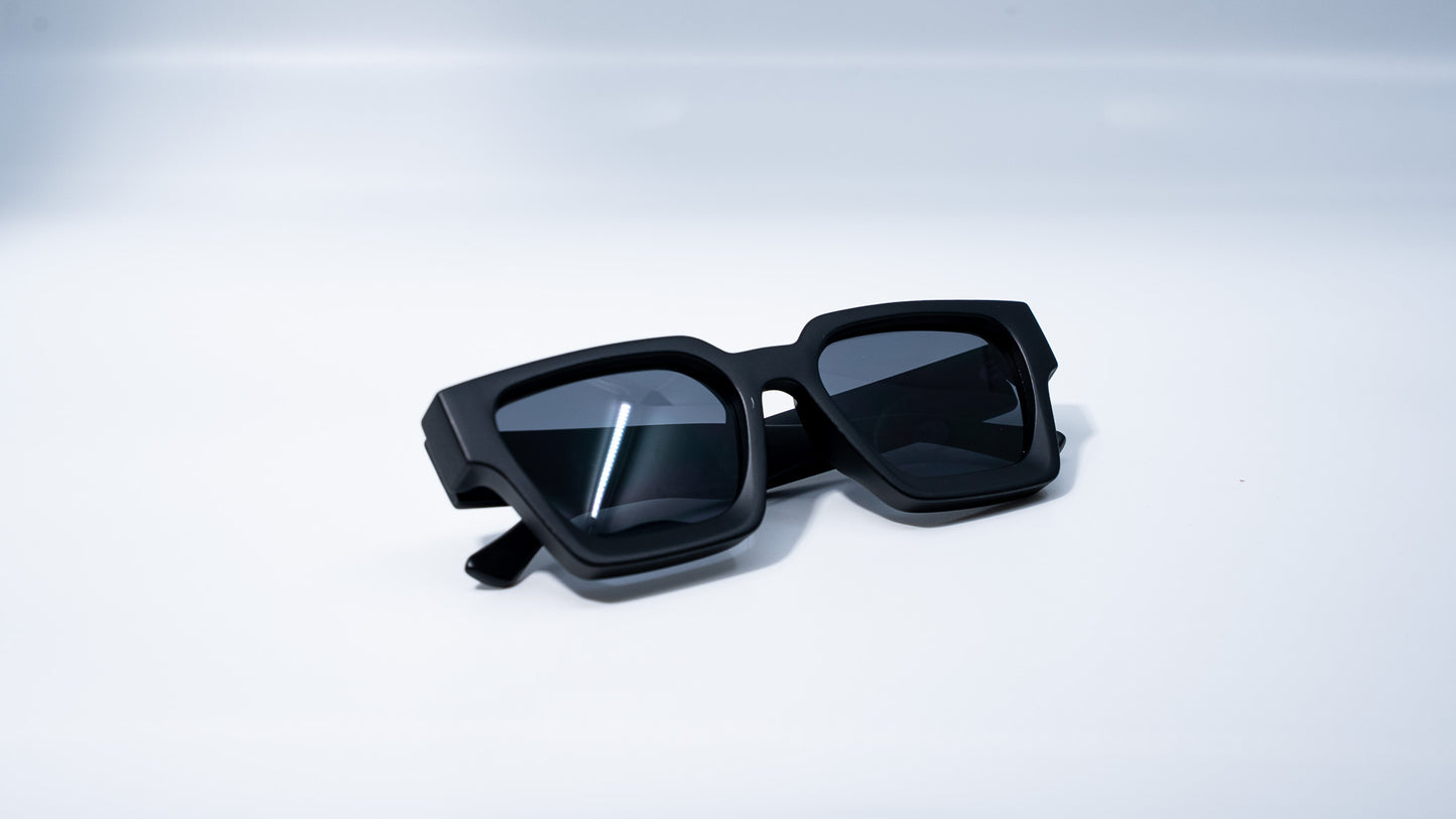 Matte Black - Luxury Square Sunglasses