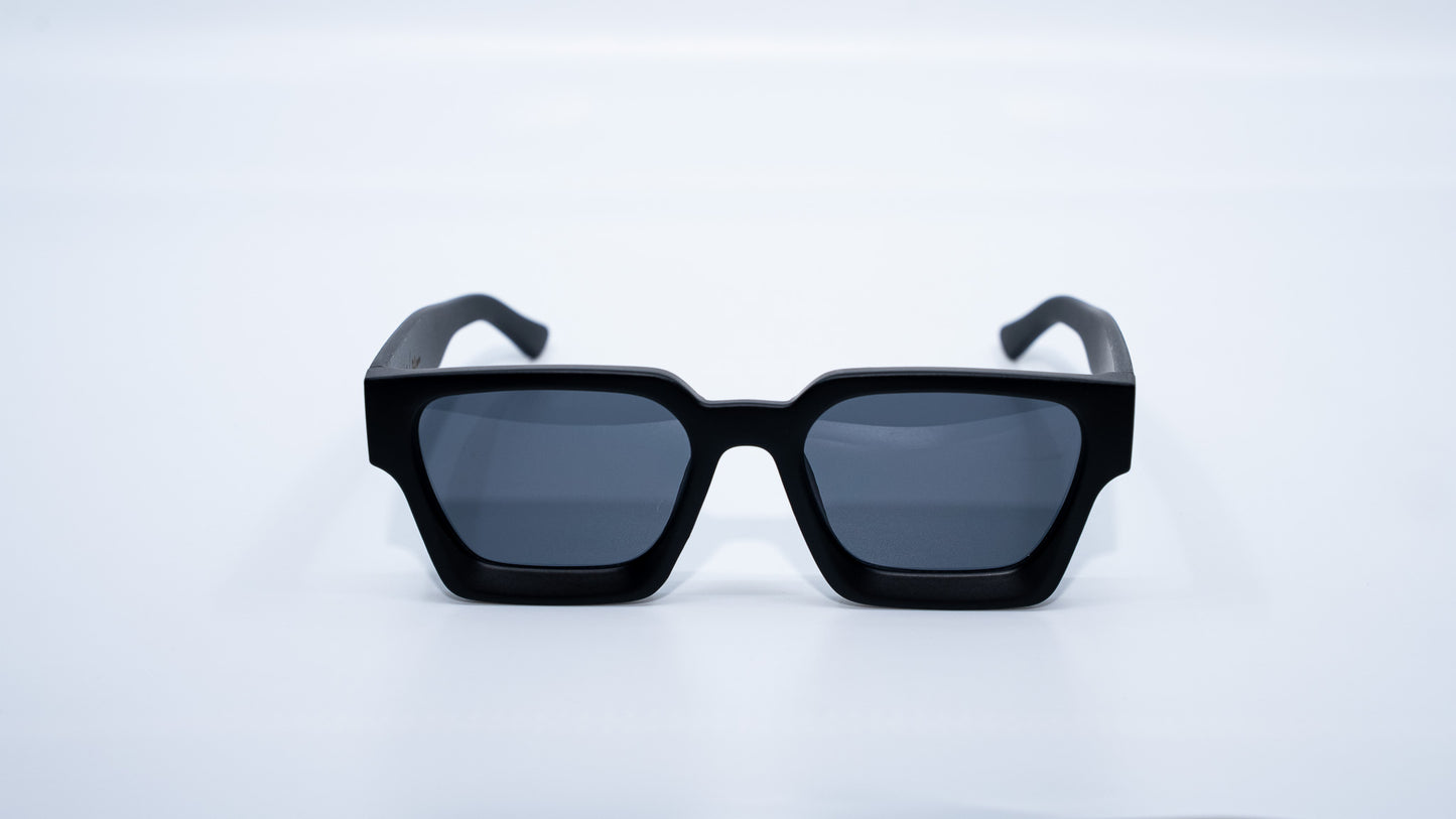 Matte Black - Luxury Square Sunglasses