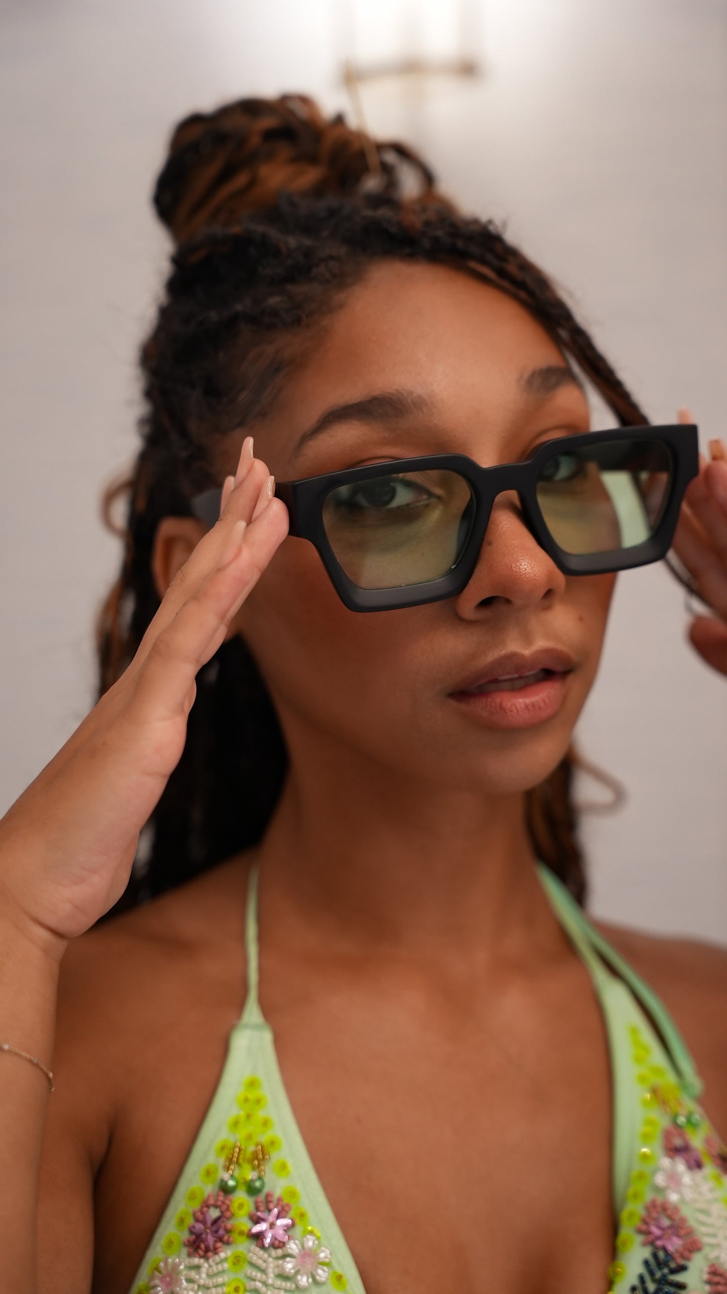 Matte Mint - Luxury Square Sunglasses