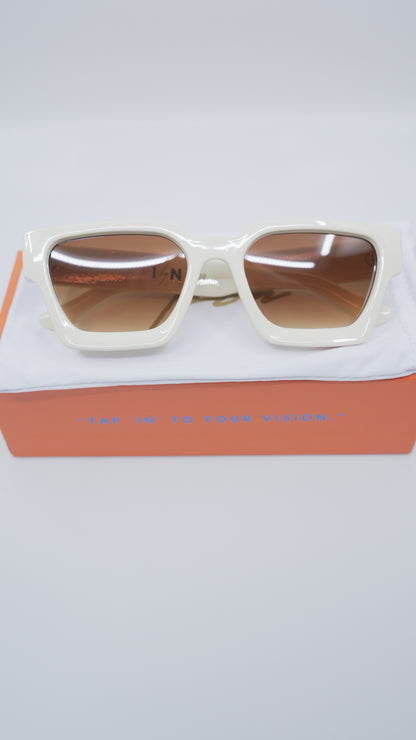Krispy Crème square frame shades | Warm Gradient Lens