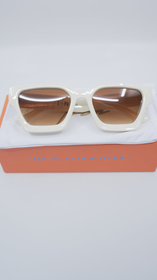Krispy Crème square frame shades | Warm Gradient Lens