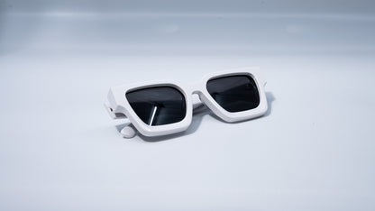 Polar White Plant Based Polarized - Luxury Square Sunglasses
