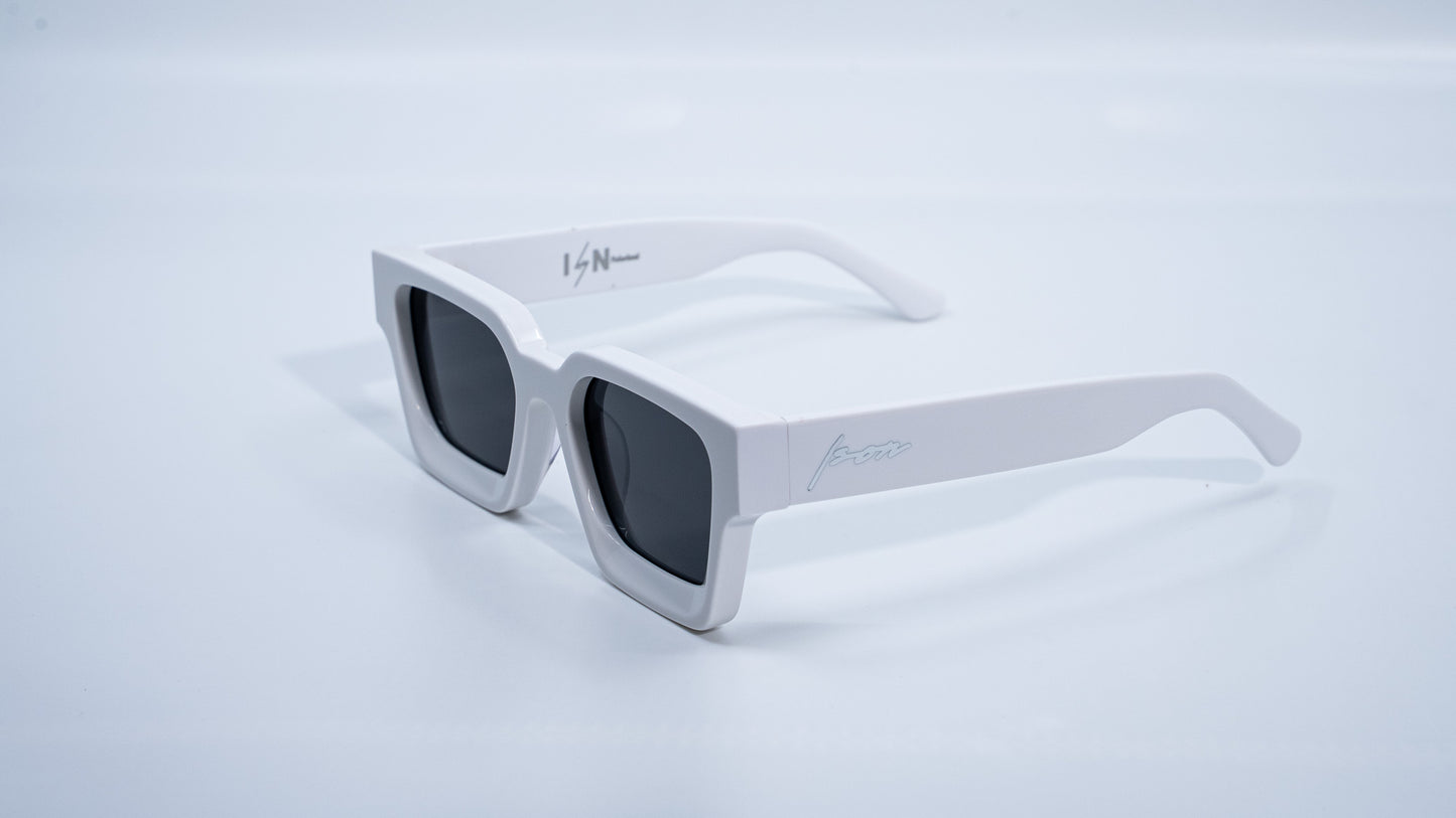 Polar White Plant Based Polarized - Luxury Square Sunglasses
