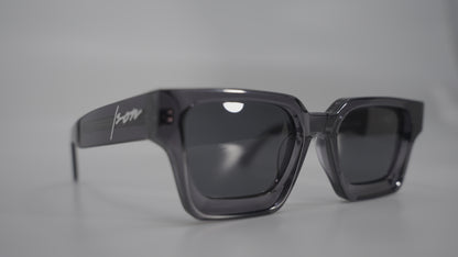 POLARIZED PLANT BASED SMOKY GREY Luxury Square frame sunglasses