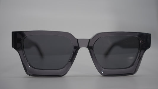 POLARIZED PLANT BASED SMOKY GREY Luxury Square frame sunglasses
