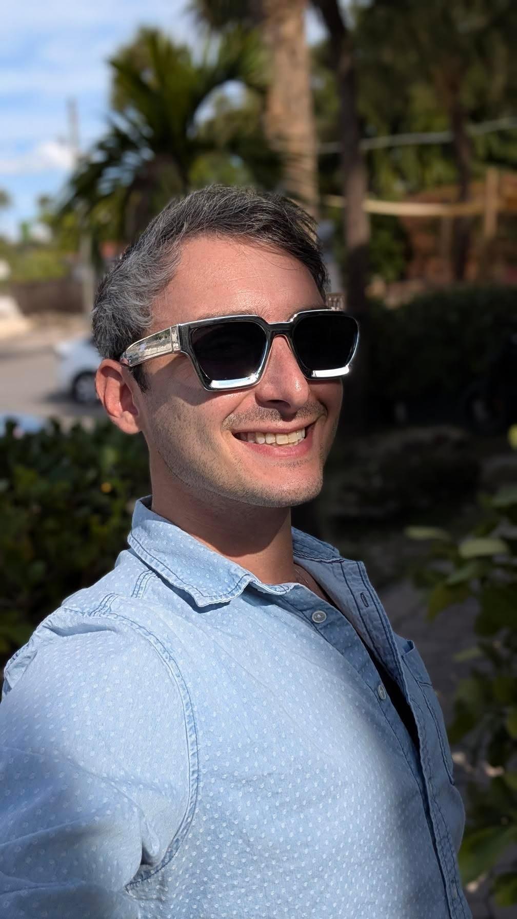 Chrome Square Frame Luxury Sunglasses